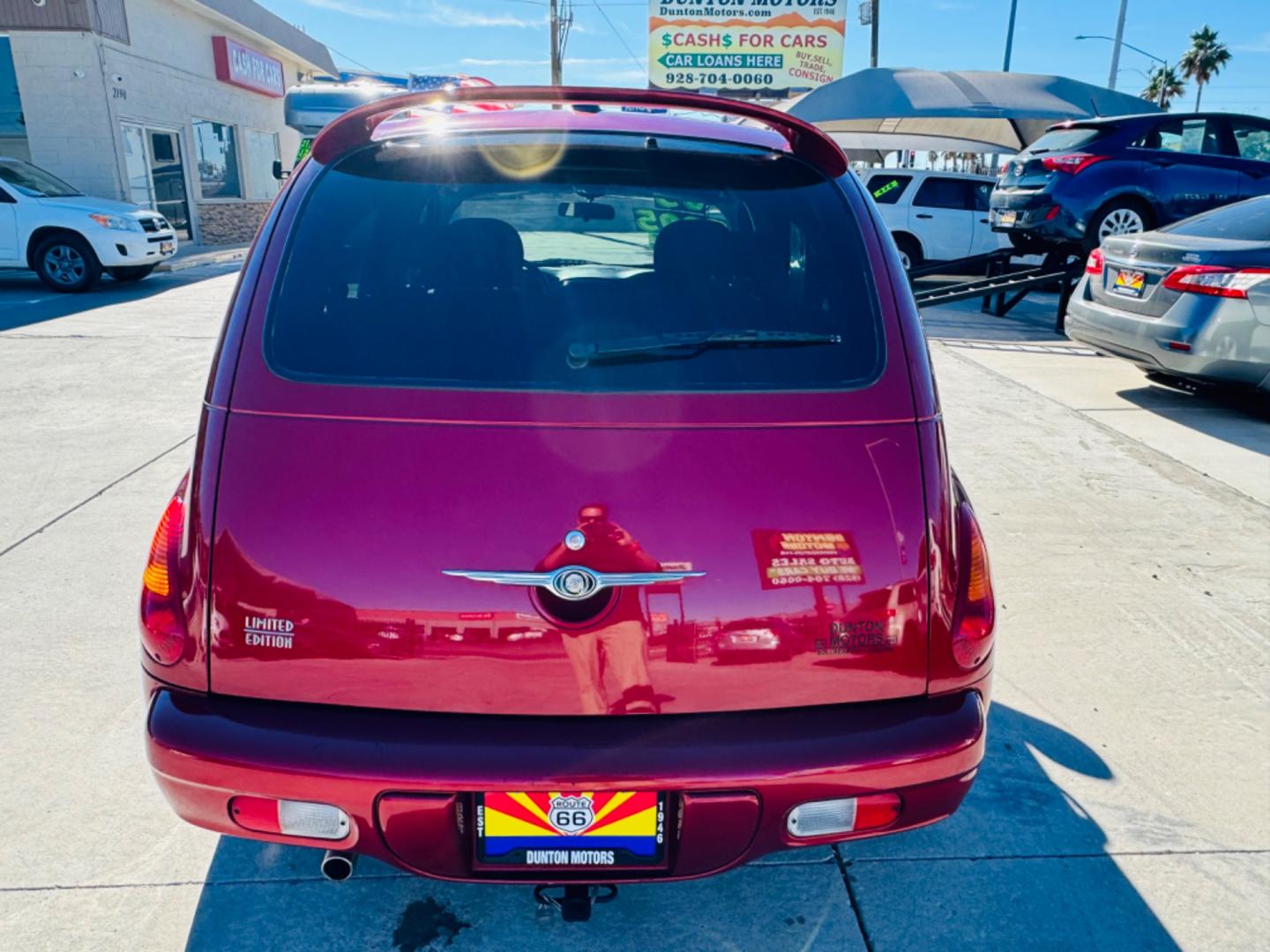 2005 Red Chrysler PT Cruiser Limited Edition (3C8FY68B75T) with an 2.4L L4 DOHC 16V engine, located at 2190 Hwy 95, Bullhead City, AZ, 86442, (928) 704-0060, 0.000000, 0.000000 - 1 owner clean CARFAX only 79k miles . Hard to find .excellent condition . New tires . We finance - Photo#3